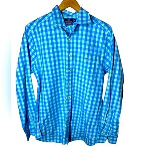 {EUC} Men's Vineyard Vines Checkered Slim Fit Tucker Shirt M